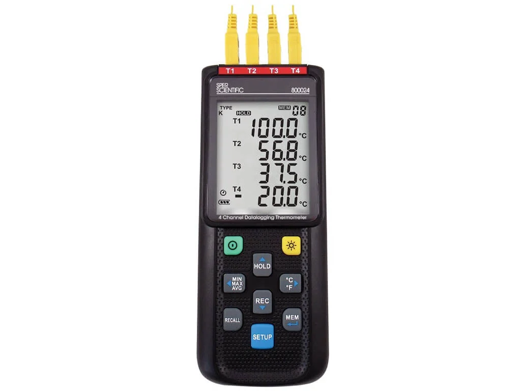 4-Channel Temperature Meter Datalog 800024 Sper Scientific