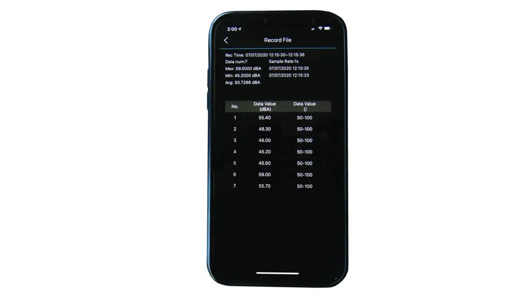 Bluetooth Sound Level Meter Datalog 850019 - Sper Scientific - Image 2 | Le Quoc Equipment