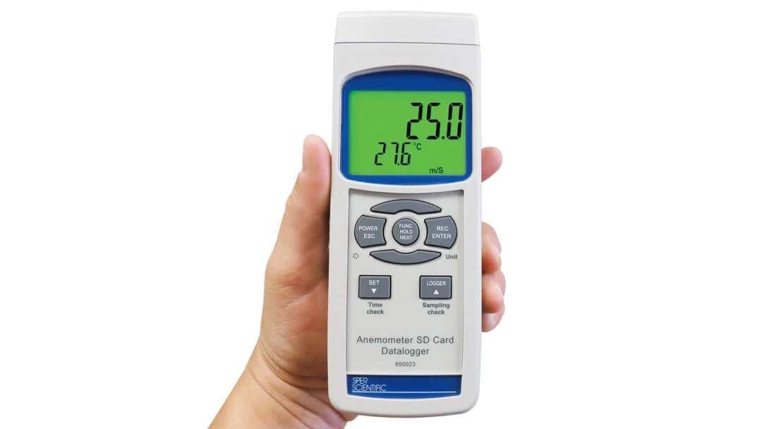 Máy đo gió và nhiệt độ datalog 850023 - Sper Scientific - Cầm tay.