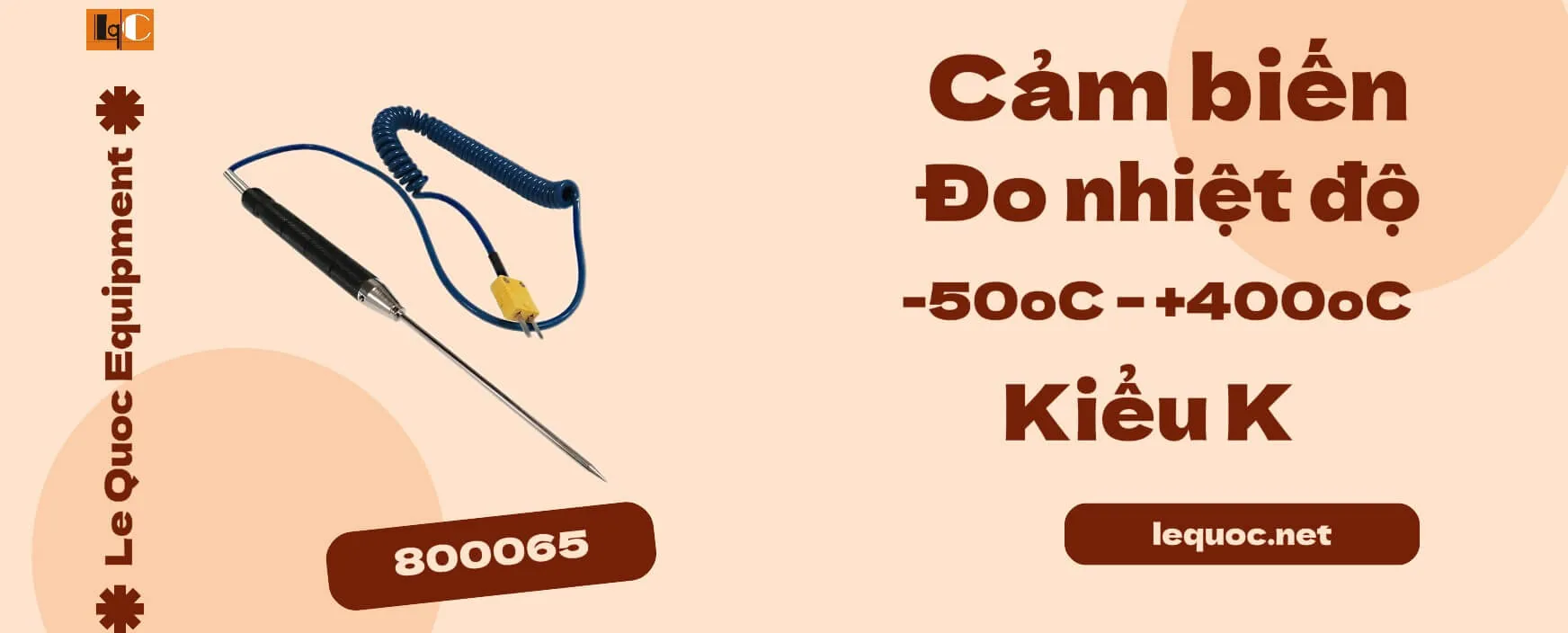 Can nhiệt đầu nhọn kiểu K 800065 - Giải pháp tối ưu đo nhiệt độ tiếp xúc