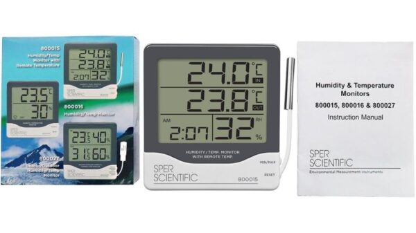 Đồng hồ đo nhiệt độ độ ẩm 800015 Sper Scientific bộ máy
