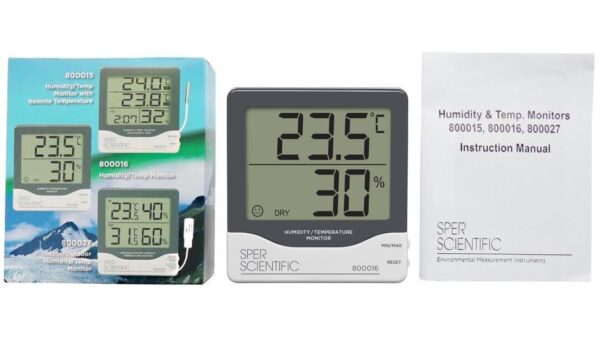 Nhiệt kế đo nhiệt độ phòng 800016 Sper Scientific bộ máy