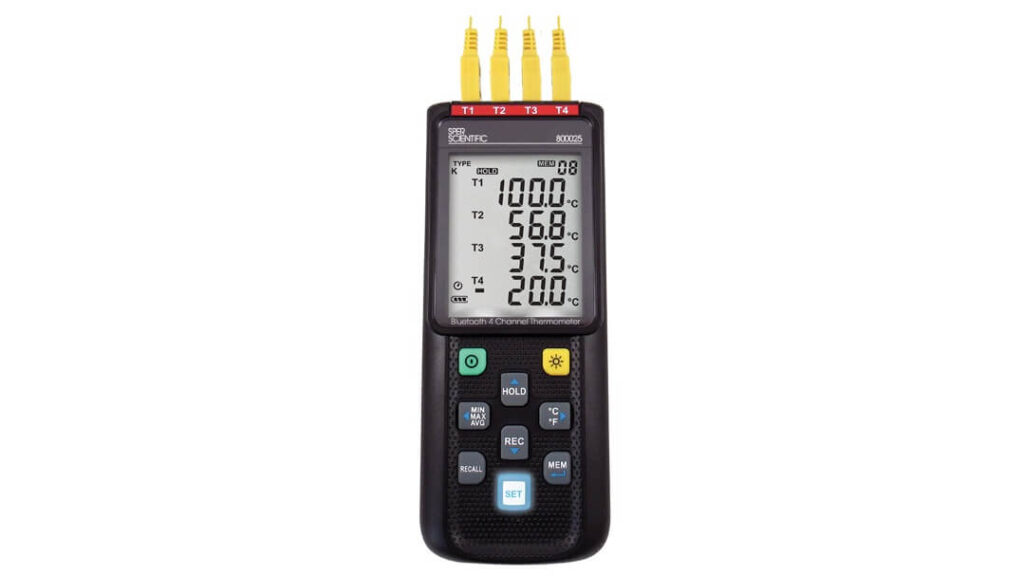 Máy đo nhiệt độ Bluetooth Datalog 4 kênh 800025 Sper Scientific
