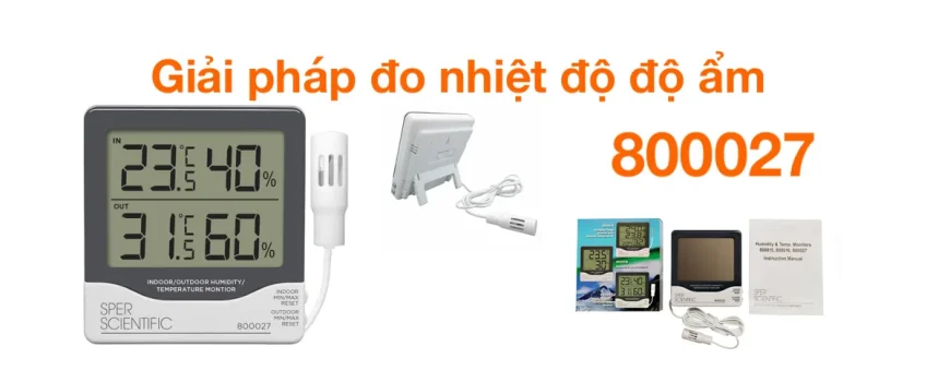 Máy đo nhiệt độ độ ẩm Sper Scientific 800027 chính hãng Mỹ. Thiết kế nhiệt kế ẩm kế cảm biến rời chuyên dụng cho kho lạnh, phòng sạch. Bảo hành 1 năm. Click ngay!
